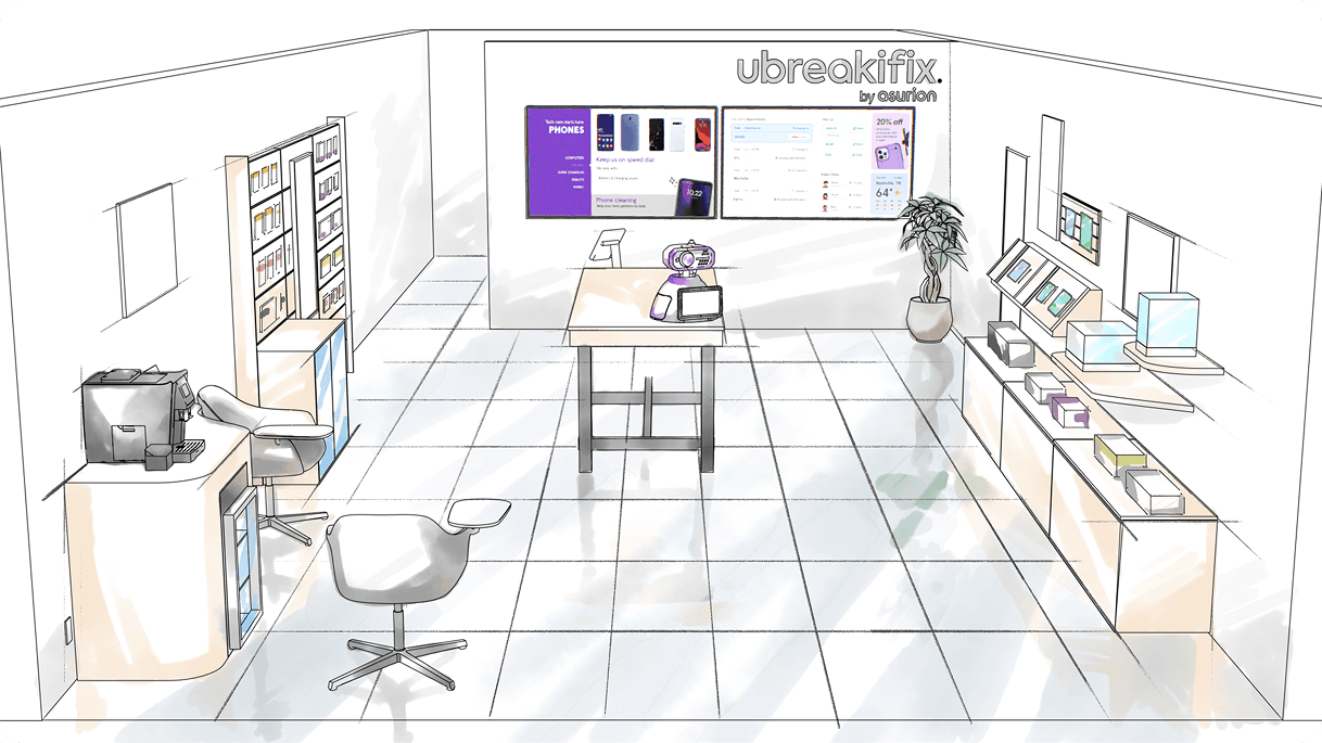 uBreakiFix front of house retail concept